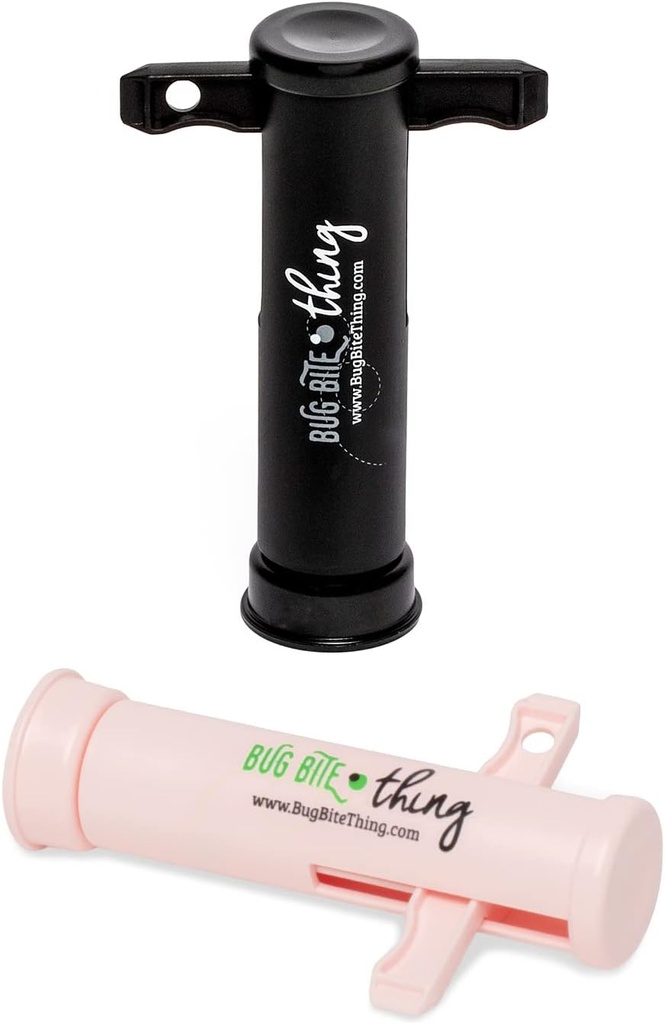 Bug Bite Thing Suction Tool - Bug Bites and Bee/Wasp Stings, Natural Insect Bite Relief, 2-Pack, 1 Noir/1 Rose