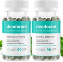 Cos complet desodoració suplementari, natural Deodorant Piells suplementaris, Derrotester Odo, obviament Capsule, Chloroph Capsules per a Dones i homes 90 comte