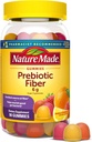 Nature Made Fiber Gummies para adultos e nenos, Suplemento de fibra para soporte do sistema dixestivo, 90 Gummies