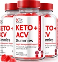 (3 Pack) Xfit Keto ACV Gummies, Ufficiale Keto+ACV Formula di perdita di peso, tutti Aceto di sidro naturale 1000MG, X Fit Keto Plus ACV Gummy per salute e fitness, Xfit ACV Keto Gomitas (180 Gummies)