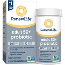 Renew Life Probiotic Adult 50 Plus Probiotic Capsules, Daily Supplement Supports Urinary, Digestive and Immune Health, 30 Billion CFU, 30 Count, Packaging May Vary