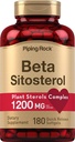 Piping Rock Beta Sitorosol Suppplement for Men | 1200 mg | 180 Softlegles | Planth Sterols Complex | Not-GMO, Glutefree