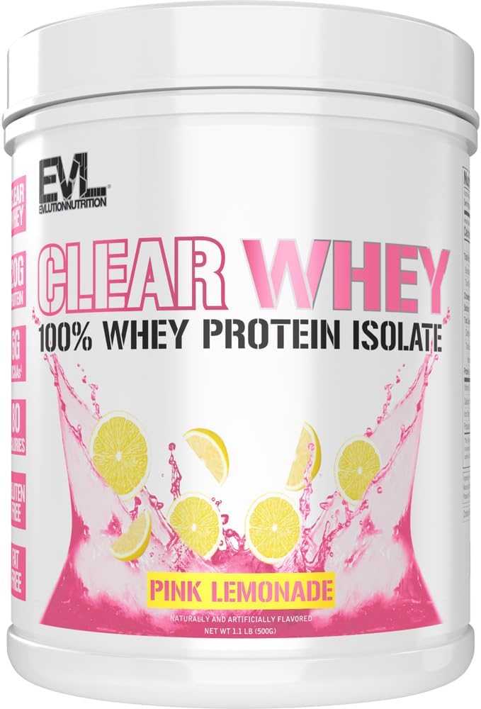Neteja la nutrició Whey - 100% Whey Protein Isote - per al Creixement Muscle, força i recovery - 20g Isote Protein Per Serving - Absorbing ràpid - Guten & Fat free - 1. 1 Llimona