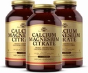 Solgar Calcium Magnesium Citrate, 250 Tablets (Pack of 3) - Supports Healthy Bones ' Teeth - Musculoskeletal ' Nervous System Support - Highly Absorbable - Non-GMO and Vegan - 150 Total Servings