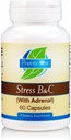 Priority One Vitamins Stress B & C 60 Capsules - B Complex with Whole Gland Adrenal to Support Healthy Nerves, Skin, Eyes, gastrointestinal, and Brain Functions.*
