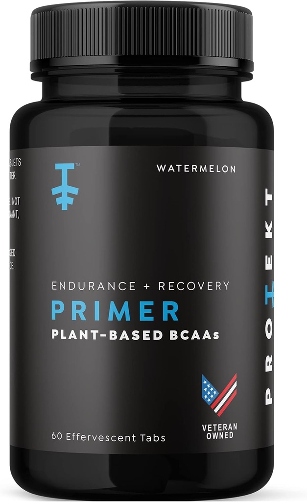 Protes Primer - Plant-Based BCAA Suplemen dengan Vitamin C - 60 Effervescent Tablet - Vegan BCAA - Watermelon Flavor - Maksimum Absorpsi untuk Performance Optimal dan Pemulihan Lebih Cepat