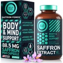 Saffraan supplementen voor vrouwen en mannen - 88.5mg Pure Saffron Extract - Antioxidant, Eye Health, Energy Support en Mood Booster - Vegan, Made in USA, 60 Capsules Eenmaal daags