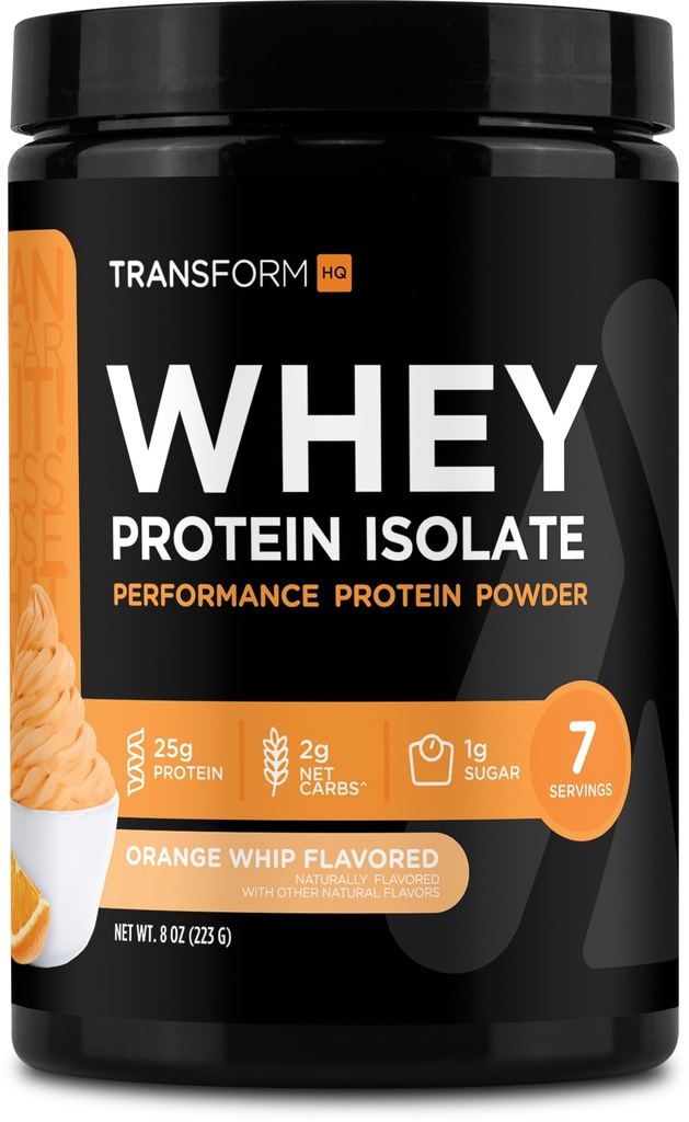 TransformHQ Whey Protein Isolate (WPI) Orange Whip Flavored 7 Servings - Preformance Protein Powder