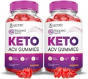 Justified Laboratories (2 Pack Ripped Results Keto ACV Gummies Advanced Formula 1000MG Ripped Results Formulated with Pomegranate Beet Juice Powder B12 Vegan Non GMO 120 Gummys