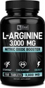 Zeal Naturals L-Arginine Supplement - 3000mg, 150 Tablets | Nitric Oxide Booster | L Arginine Supplement for Men & Women | Support Energy, Circulation, Muscle Growth