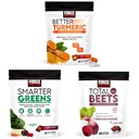 Force Factor bättre gurkmeja Joint Support Supplement & Smarter Greens Superfood Chews, 60 Soft Chews & Total Beets Soft Chews, 60 Chews