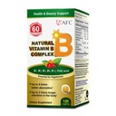 AFC Japan Natural Vitamin B Complex with B1, B2, B3, B6, B12, Folic Acid & Glutathione Yeast Extract, No Synthetics, Non-GMO, Supplement for Stress, Energy, Immune & Nervous System,120 Vegan Caplets