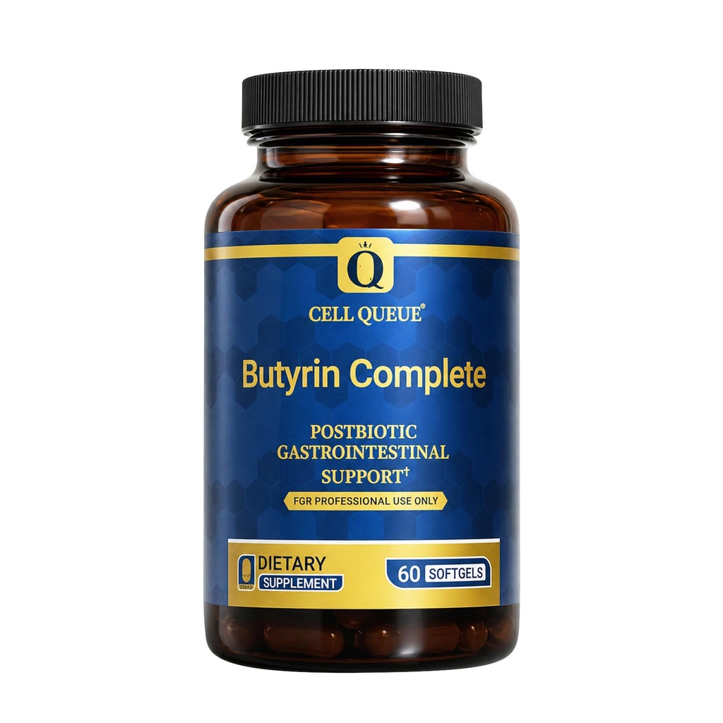 Butyrin Complete - Butyrate Supplement with Tributyrin & Postbiotics for Gut Health & Gut Barrier Support, Supports Digestive Comfort, Bloating Relief, Microbiome Balance, 60 Softgels