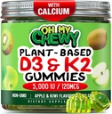 Center- Filled D3 K2 Gummees - Kids, Teens & Surfast - Supplement for Healthy Teeth, Bone, Energy & Immunity - 5000 NE D3, 120 mcg K2 (MK- 7), 120 mg kalcium - Vegan & Non- GMO - 60 Count
