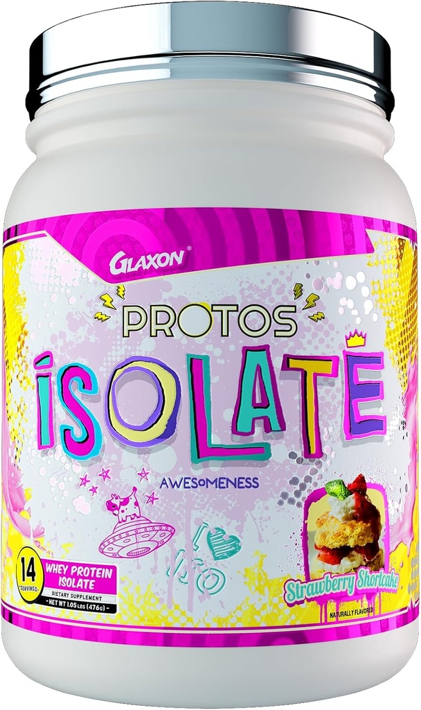 Glaxon Protos Iso - Muscle Recovery üçün Whey Protein Isolate - Strawberry Shortcake