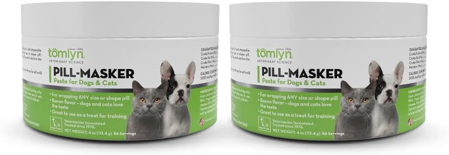 TOMLYN Pill-Masker Originalus Bacon- Flawred Paste šunims ir katėms, 4oz, Pakuotė iš 2