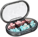 Portable Medicine Case Compact Pill Organizator z wielu kompozycji dla podróży lekki projekt zabezpieczony stylowy wygląd wody Ripple do codziennego użytku i przechowywania biżuterii
