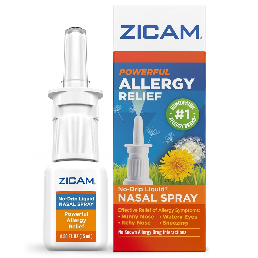 Zcam Allergy הקלה No-Drip Liquid Nasal Spray Non-Drowsy, 0.5 אוונס