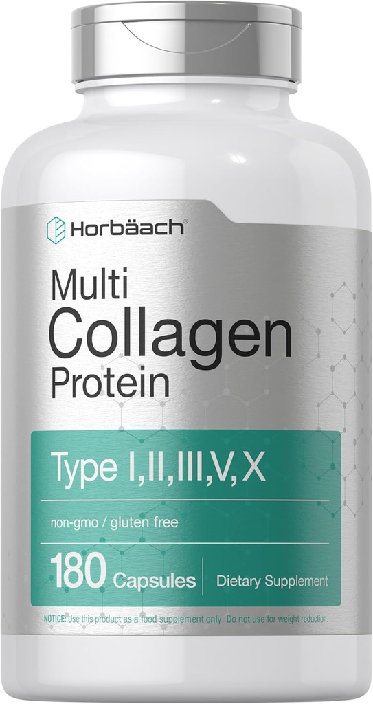 Horbäach Multi Collagen Protein 2000 mg 180 Cápsulas
