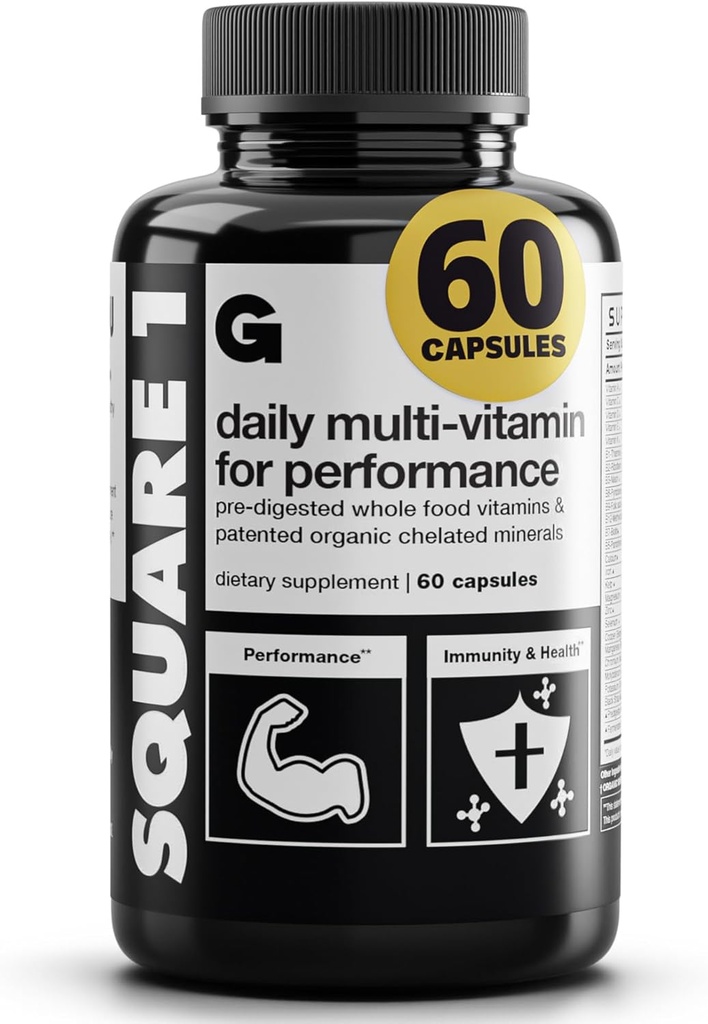 Guanyos a la plaça de Massa 1 Multivitamin i Mineal suplementari per a Dones i homes, vitamina, Enzymes i Mines Orlandals per a Musclet salut, rendiment i suport d'Imnene, 60 capsules