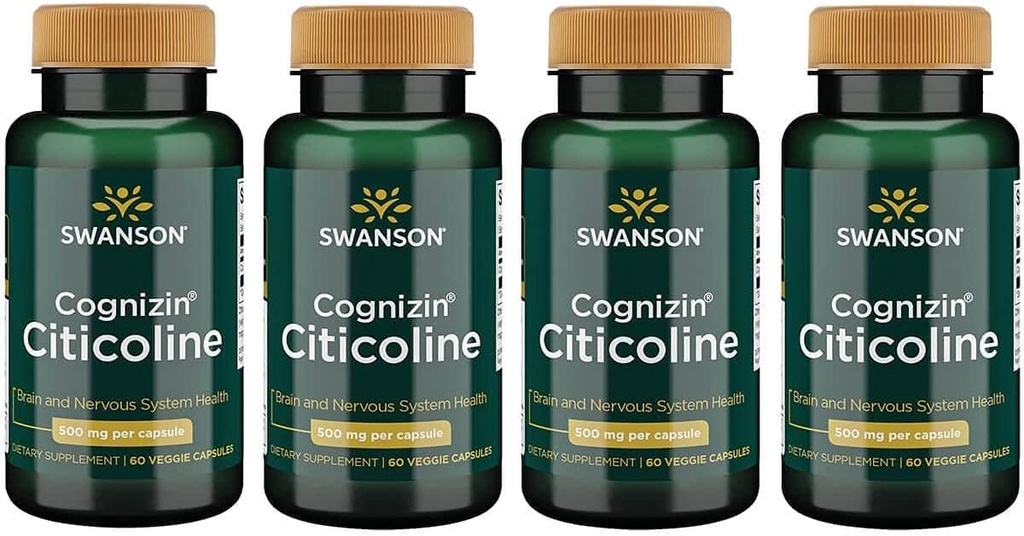 Swanson Cognizin Citicoline 1 000 毫克 60 Veg Capsules (4 包)
