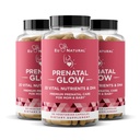 Glow Prenatal Vitamins for Women 3-Pack Bundle - 20-in-1 Vital Nutrients for Healthy Pregnancy and Fetal Development - Folic Acid & Vegan DHA For Baby's Growth & A Comfortable Pregnancy - 180 Capsules