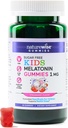 NatureWise Kids Melatonin 1 mg Gummies sen azucre para nenos de 4 anos - Non-Habit Forming Sleep Aid - Strawberry Flavored - Vegan, No Gluten, Non-GMO - 60 Count[2-Month Supply]
