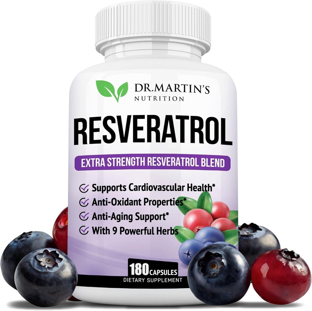 Extra Strength Resveratrol 1568mg - 180 капсули - 3 месеца Доставка на Antioxidant Добавки  готварски хапчета за борба с стареенето, здравето на сърцето, имунната система и мозъчната функция