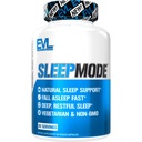 Evlution Nutrition Herbal Complex Sleep Supplements for Adults Gentle Sleep Support Adult Melatonin Pills with Valerian L-Tryptophan Lemon Balm and More - Restful Calm Capsules - 30 Servings