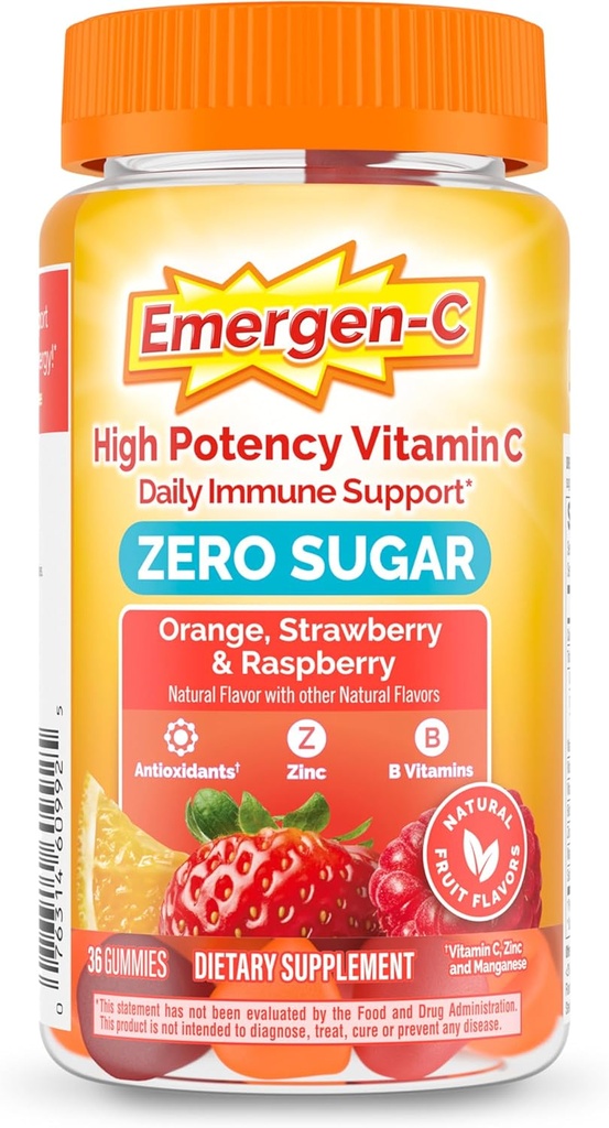 Emergen-C Zero Sween Immun สนับสนุนผู้ใหญ่ Gammies 36 เคานต์