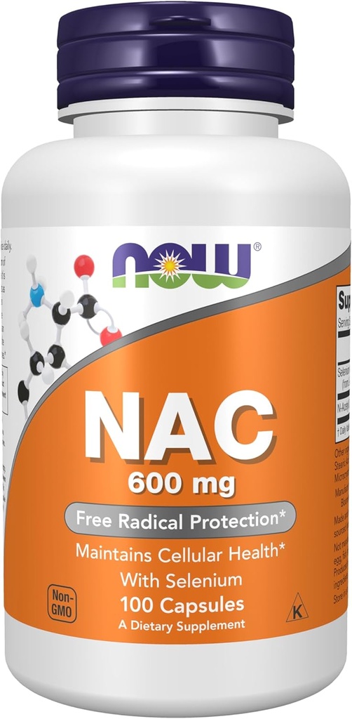 지금 보충 교재, NAC (N 아세틸 Cysteine) Selenium 100 캡슐을 가진 600 mg