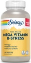 SOLARAY Mega Vitamina B-Stress - Timed Release Vitamin Complex w/Vitamin B12, B6, Acido Folico, VIT. C - Stress, Energy, Red Blood Cell, Supporto Immune - Vegan, Garanzia di 60 giorni (276 CT)