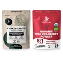 Jungle Powders Ultimate Men's Wellness Duo: 5oz Fadogia Agrestis Extract & 5oz Organic Wild Cranberry Powder - Nigerian Fadogia Supplement for Drive & Passion, USDA Certified Cranberry Superfood
