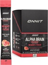 ONNIT Alpha Brain Instant - Руби Грейпфрут Flavor - Nootropic Brain Booster Memory Addition - Мозъчна поддръжка за фокус, енергия и яснота - Alpha GPC Choline, Cats Claw, L-Theanine, Bacopa - 30ct