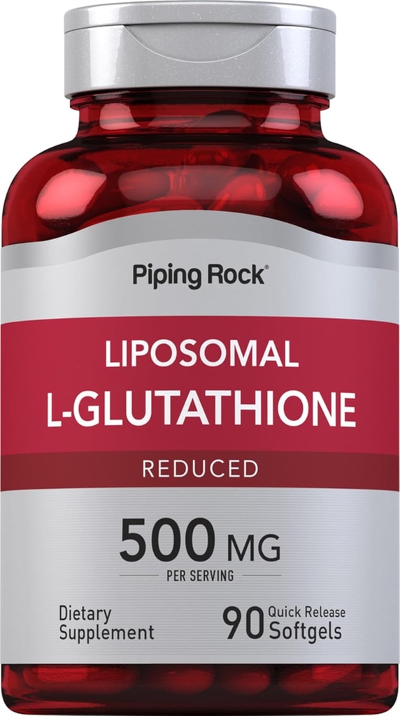 Piping Rock Lipostomal Glotione  PWG 500mg CEK 90 Softlis 2008  rand suplementariment INNGMO, Guten Free