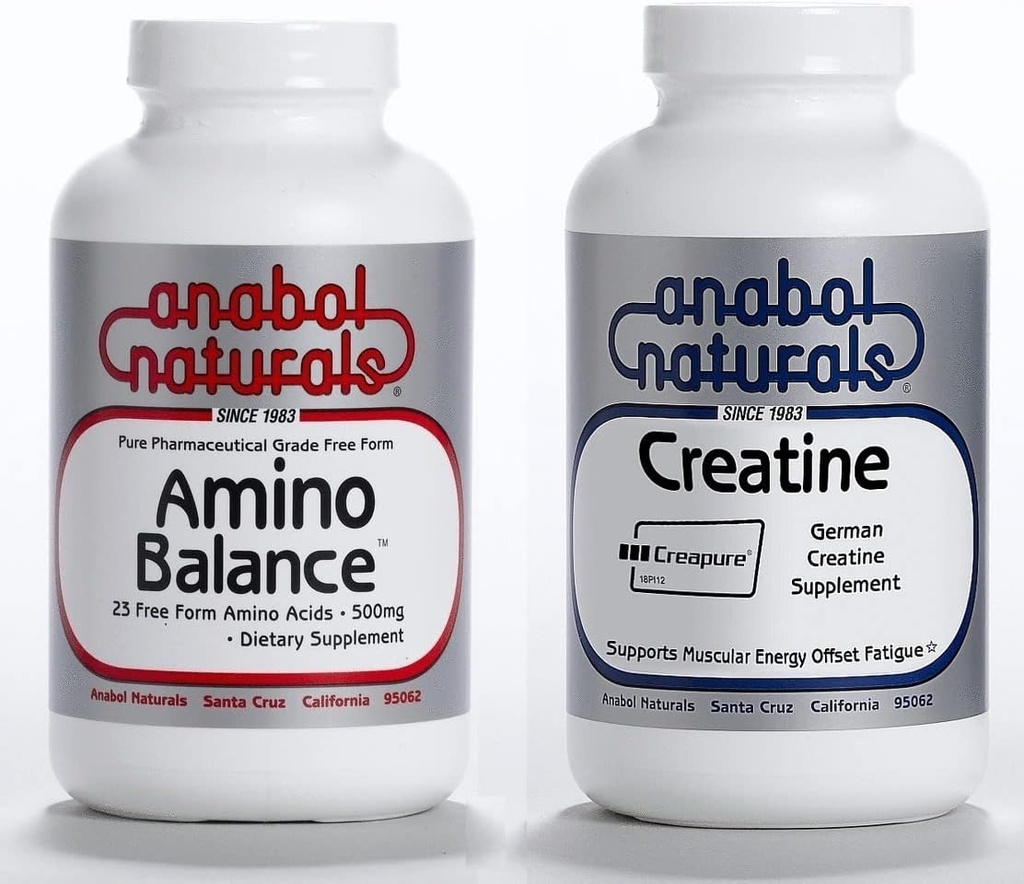 Anabol Naturals Energy Stack: Amino Balance 100 grame Pure pulbere & Creapure Creatina 100 grame Pure pulbere