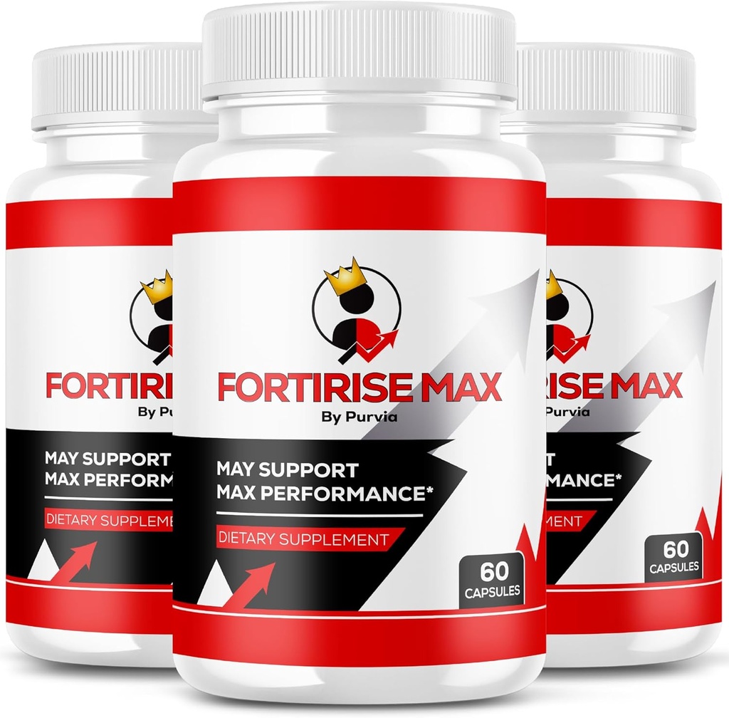 (3 Pack) Fortirise Max - Fortirise Max Pills Maksimālā stipruma formula, Fortirise Maxx Kopumā Wellness Atbalsts Vitamīnu Papildinājums Review, Fortirise Kapsulas, Fortirise Ultra Advanced (180 Kapsulas)
