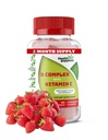 Strawberry Flavored Vitamin B Complex Gummies - B Complex with Vitamin C - Supports Nervous System and Boosts Energy Levels - Assists with Cognitive Function - Great Tasting and Easy to Swallow