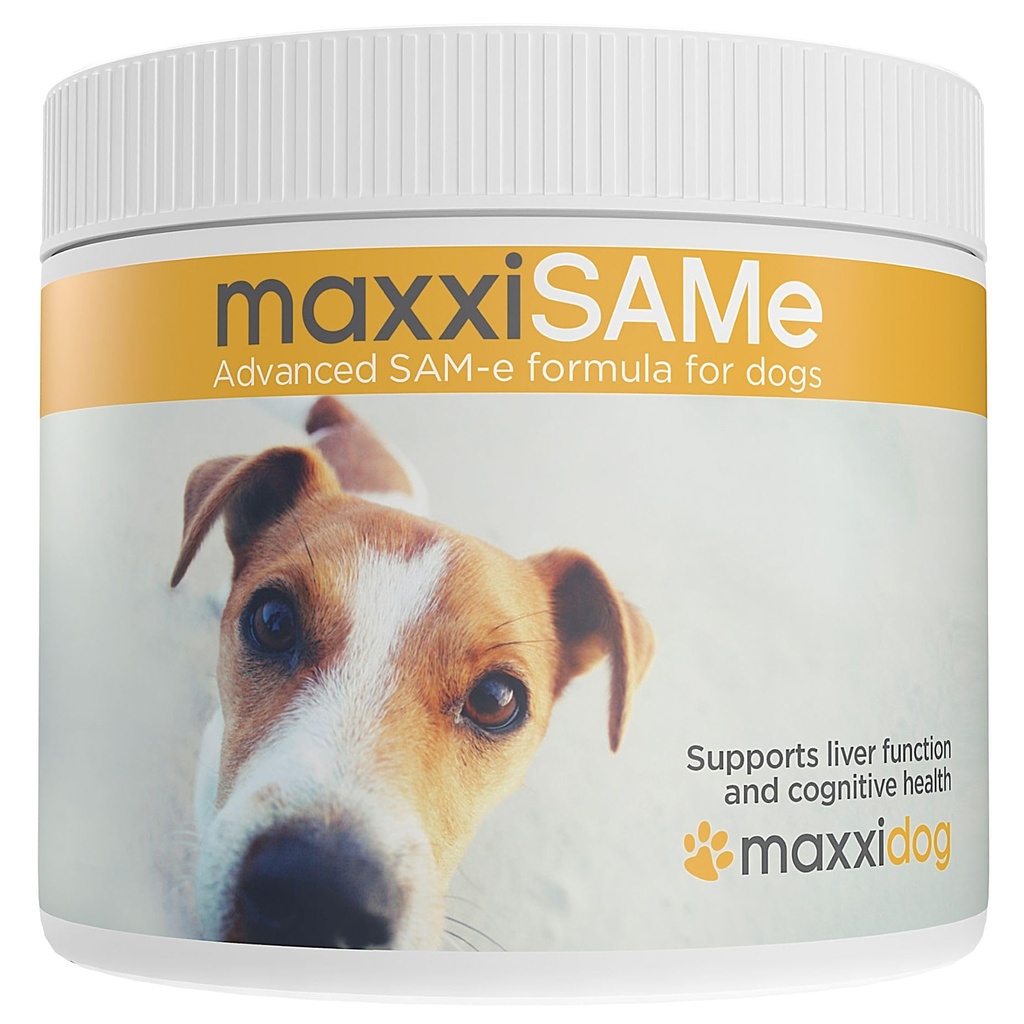 maxxipaws maxxiSAMe Advanced SAM-e Powder Supplement - Liver, Cognitive & Joint Support for Dogs, 5.3oz