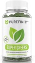 PUREFINITY Daily Super Greens Gummies with Spirulina, Spinach, Broccoli, Beet Root, Acai eta beste Berdurak, All-in-One Veggie Supplement - Non-GMO, Gluten Free, Vegan, 60 Count