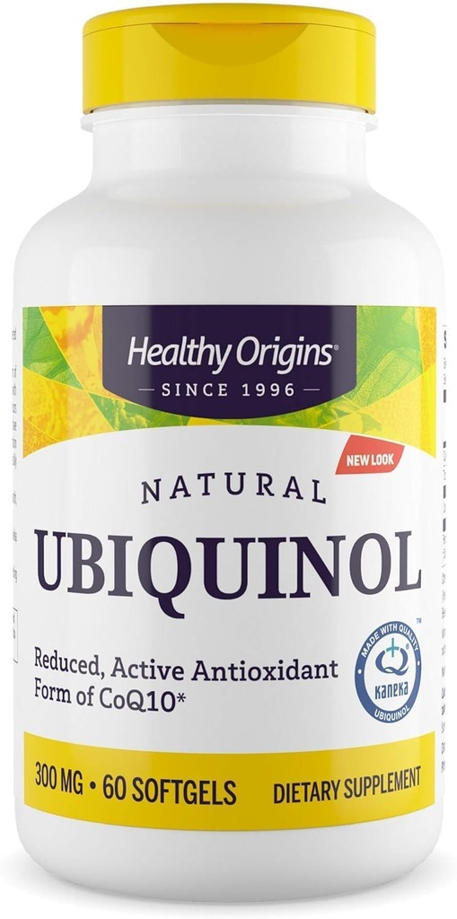 건강한 근원 Ubiquinol (CoQ10)의 활동 모양, 300 mg - 심장 건강 & 산화를 억제하는 지원을 위한 Kaneka Ubiquinol 보충교재 - 글루텐 자유로운 & 비 GMO 보충교재 - 60 Softgels
