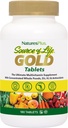 NaturesPlus fonte de vida multivitamínico de ouro - 180 comprimidos - con vitaminas D3 e B12 - sangue, ósos e apoio inmune - Vegetarian & Gluten gratis - 60 servizos