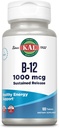 KAL Vitamin B12 1000mcg, Sustained Release Supplement for Healthy Energy, Metabolism, Heart Health, Nerve and Red Blood Cell Support, Long-Lasting Formula, Vegan, 100 Servings, 100 Tablets