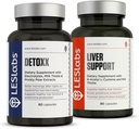 LES Labs Detoxx și suport hepatic Duo-Bundle pentru susținerea funcției hepatice sănătoase, producția de glutatione și detoxifiere