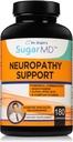 SugarMD Neuropathy 지원 보충교재 – 알파 Lipoic 산, Benfotiamine & 비타민 D3 B6 B12를 가진 180 Nerve 보충교재 캡슐 - 발 손 손가락 & 다리를 위한 Nerve 지원 보충교재 - 90 일 공급