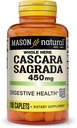 MASON NATURAL Cascara Sagrada 450 mg, Билкова добавка за Normal Digestive Function Support, 100 капсули