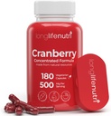 Extracció de Cranberry de Long LifefefeNutri C i E - Pure Zest formula, 500mg per Serviting, 180 Vegetarian Capsules, Urinary Tract Sanitat i Blader, 6 de mes, van fer els EUA