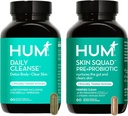 HUM Full Skin Detox and Cleanse -문제 피부와 여드름 끊어짐 유기 조류, Detoxifying 허브, 피부 Squad 및 매일 Cleanse를 위한 프로보틱스