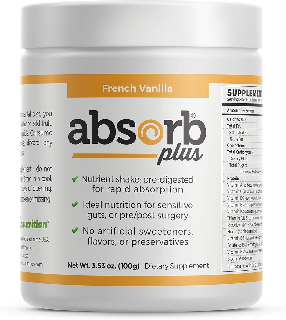 Proteína isolato - Suplemento dietético para saúde intestinal mellorada, apoio nutricional extra, non GMO, sen lactosa, caseína sen (100 g, vainilla francesa)